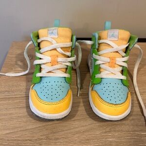 Jordan 1 Mid SE Glacier Ice/White-Citron Pulse Toddler